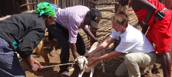 Christel is not the "goat whisperer." But she's pretty quick.